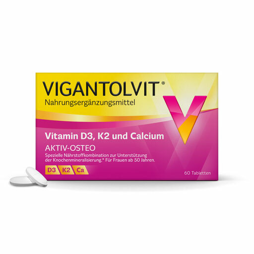 Vigantolvit ACTIVE-OSTEO 1000 I.E., D3 + K2 + Ca, для женщин старше 50 лет, 60 таб.­