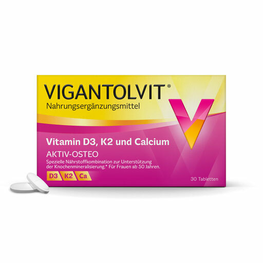 Vigantolvit ACTIVE-OSTEO 1000 I.E., D3 + K2 + Ca, для женщин старше 50 лет, 30 таб.­